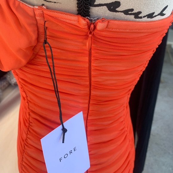 NWT Fore Collection Summer 22 Must Have Bustier Ruched Form Fitting Dress - Picture 5 of 5